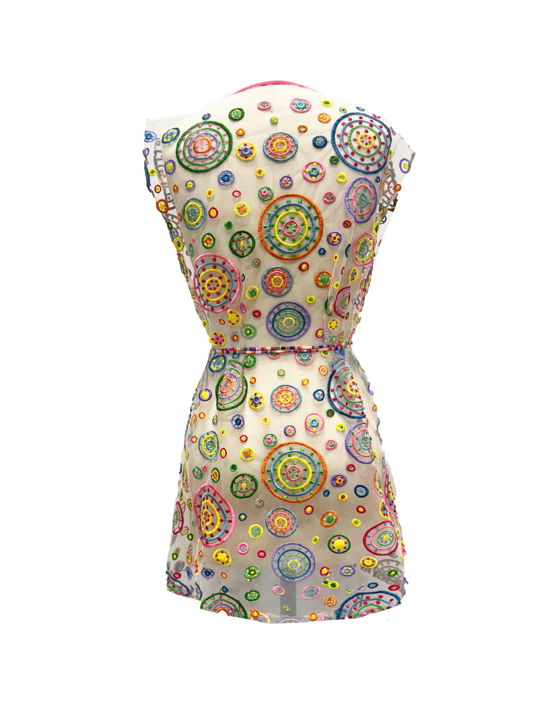 Pachamama Embroidered Tulle Short Cover Up