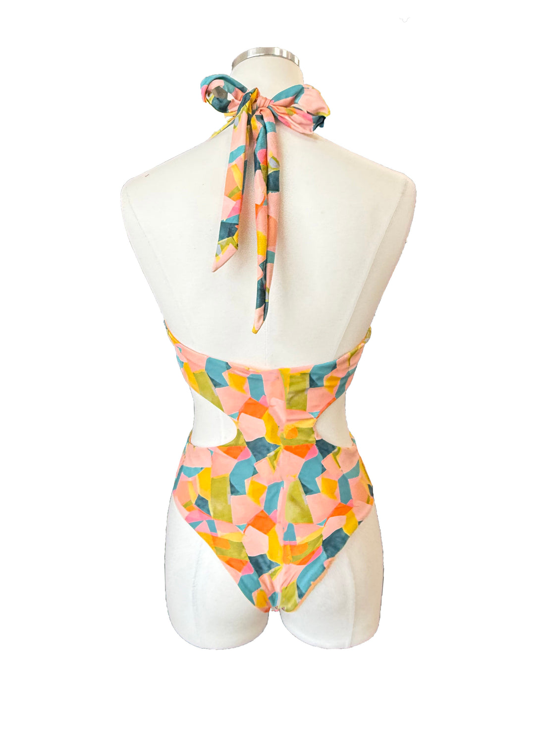 Kaleidoscope V Neck Cut Out Swimsuit