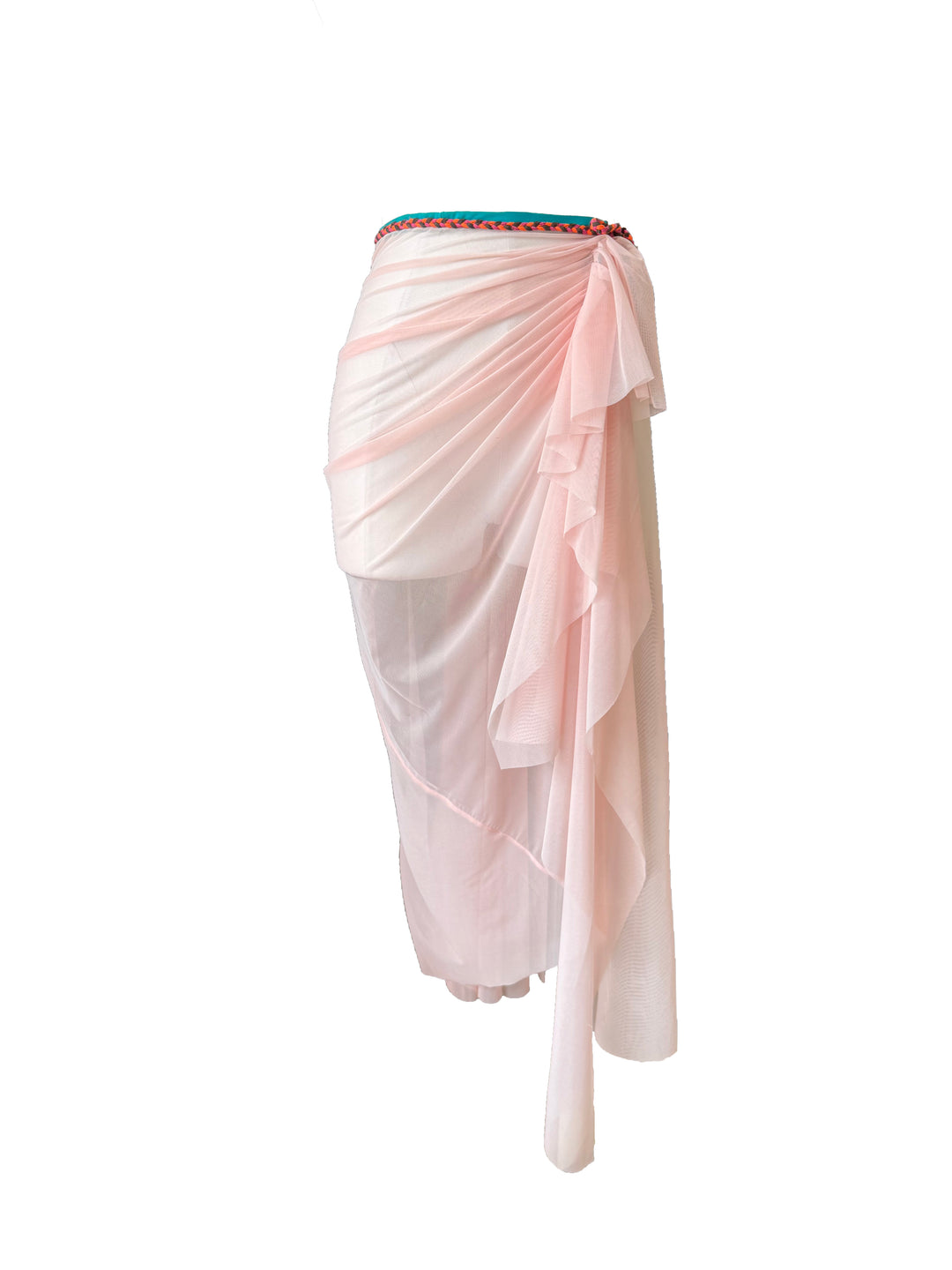 Kaleidoscope Sheer Mesh Sarong Skirt