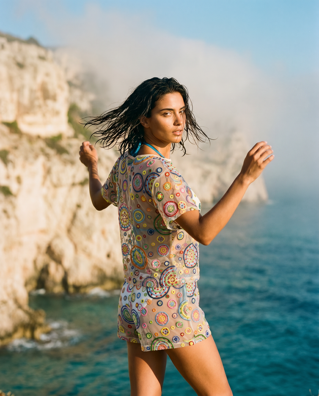 Pachamama Embroidered Tulle Short Set