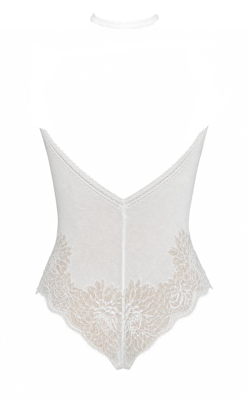Celestial Crystal Lace Halter Bodysuit