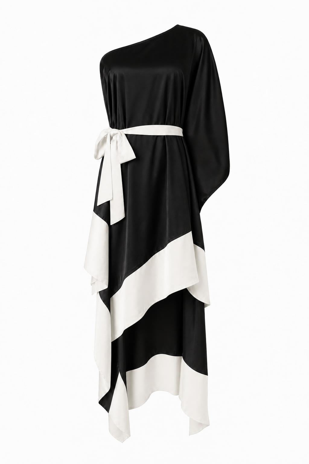 Edge Satin Hi-Low Caftan