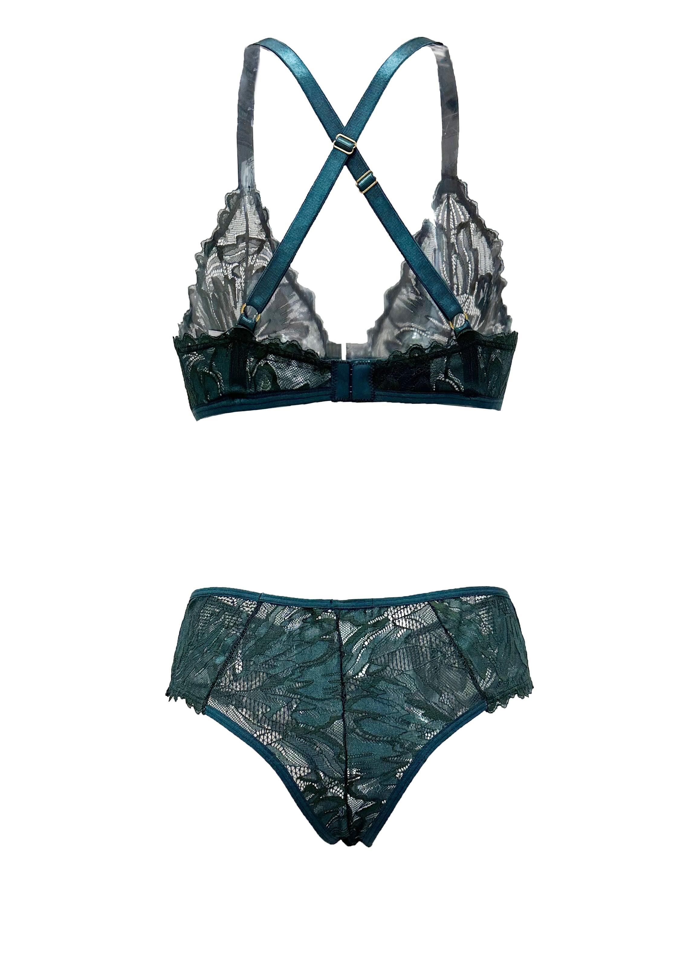 Peacock Coral O-Ring Bralette - Carol Coelho Intimates