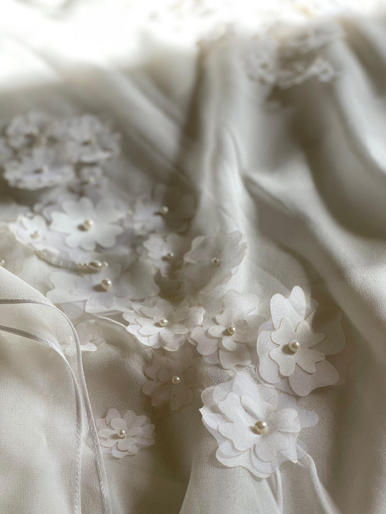 Limited Edition Hand Embroidered Silk Chiffon Caftan - Carol Coelho Intimates