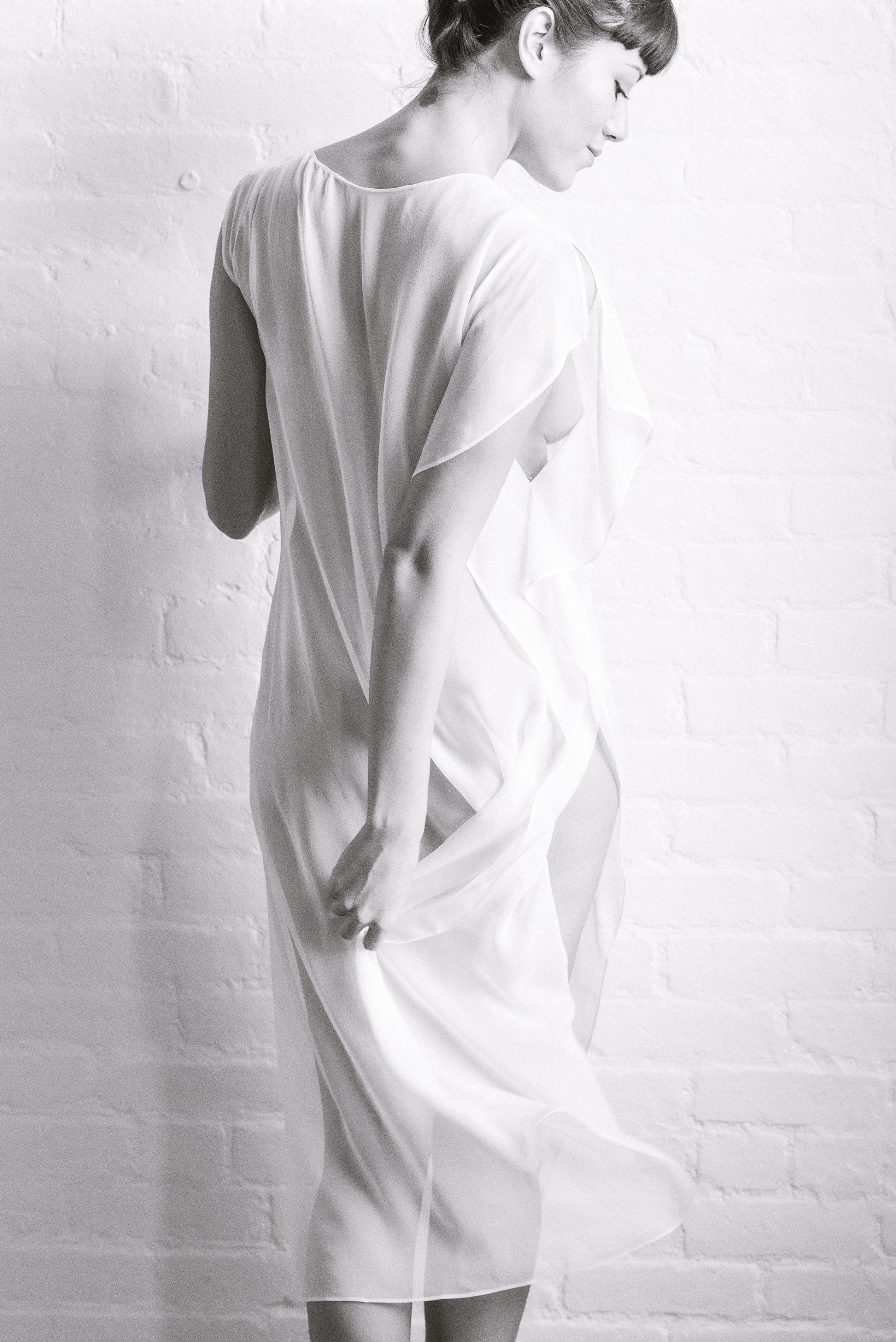Limited Edition Hand Embroidered Silk Chiffon Caftan - Carol Coelho Intimates