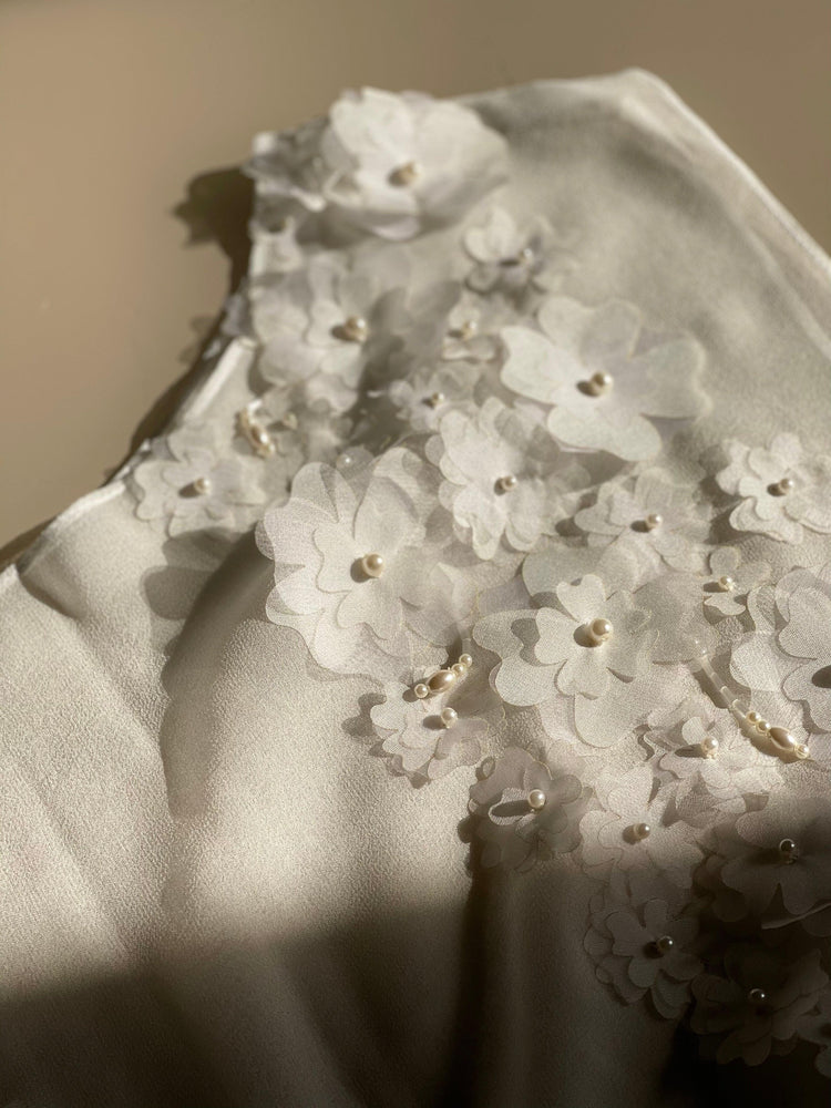 Limited Edition Hand Embroidered Silk Chiffon Caftan - Carol Coelho Intimates