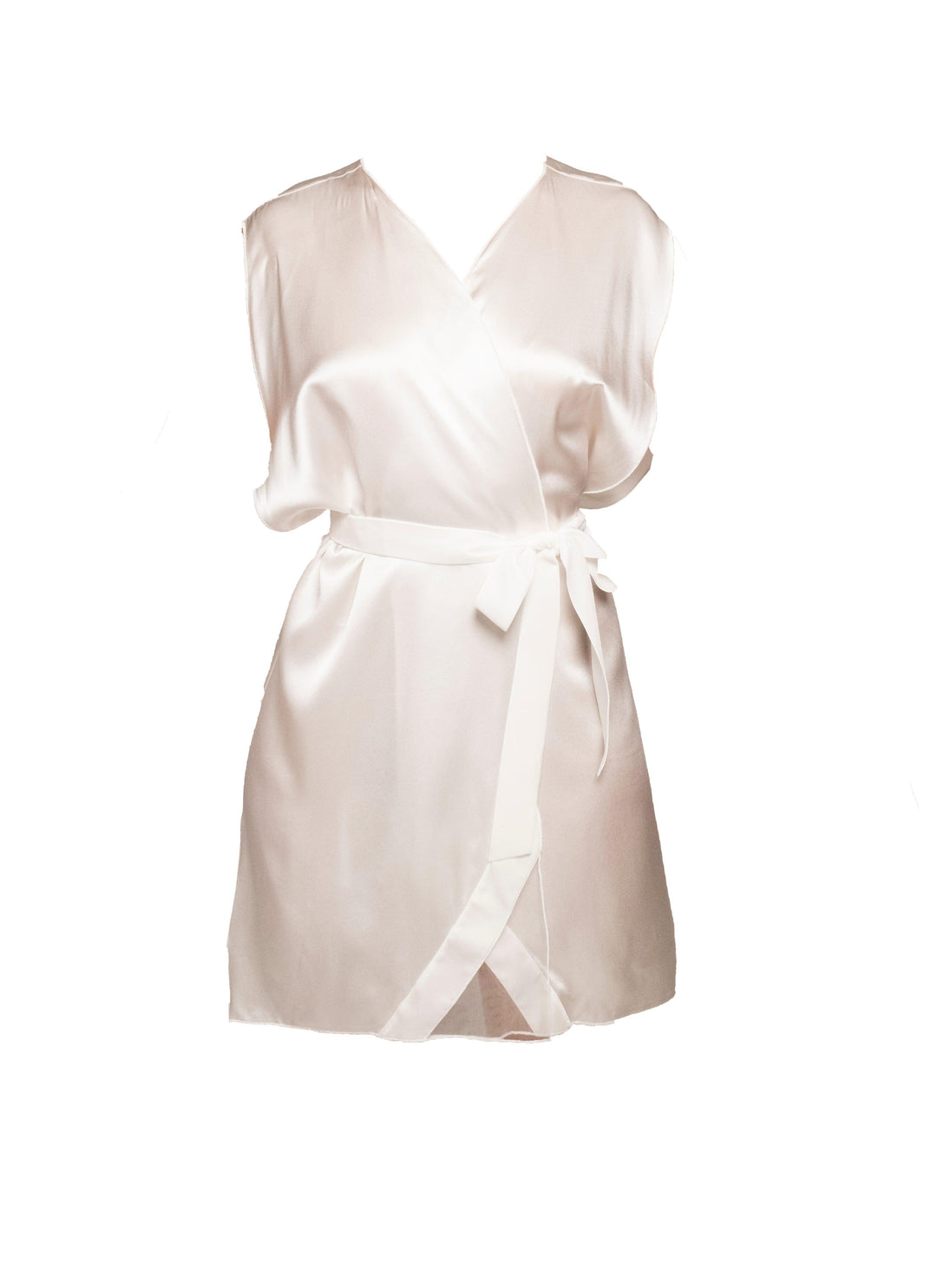 Off White Robe Off White Silk Satin Robe and Tunic with Velvet Detail and Sash – Carol ...