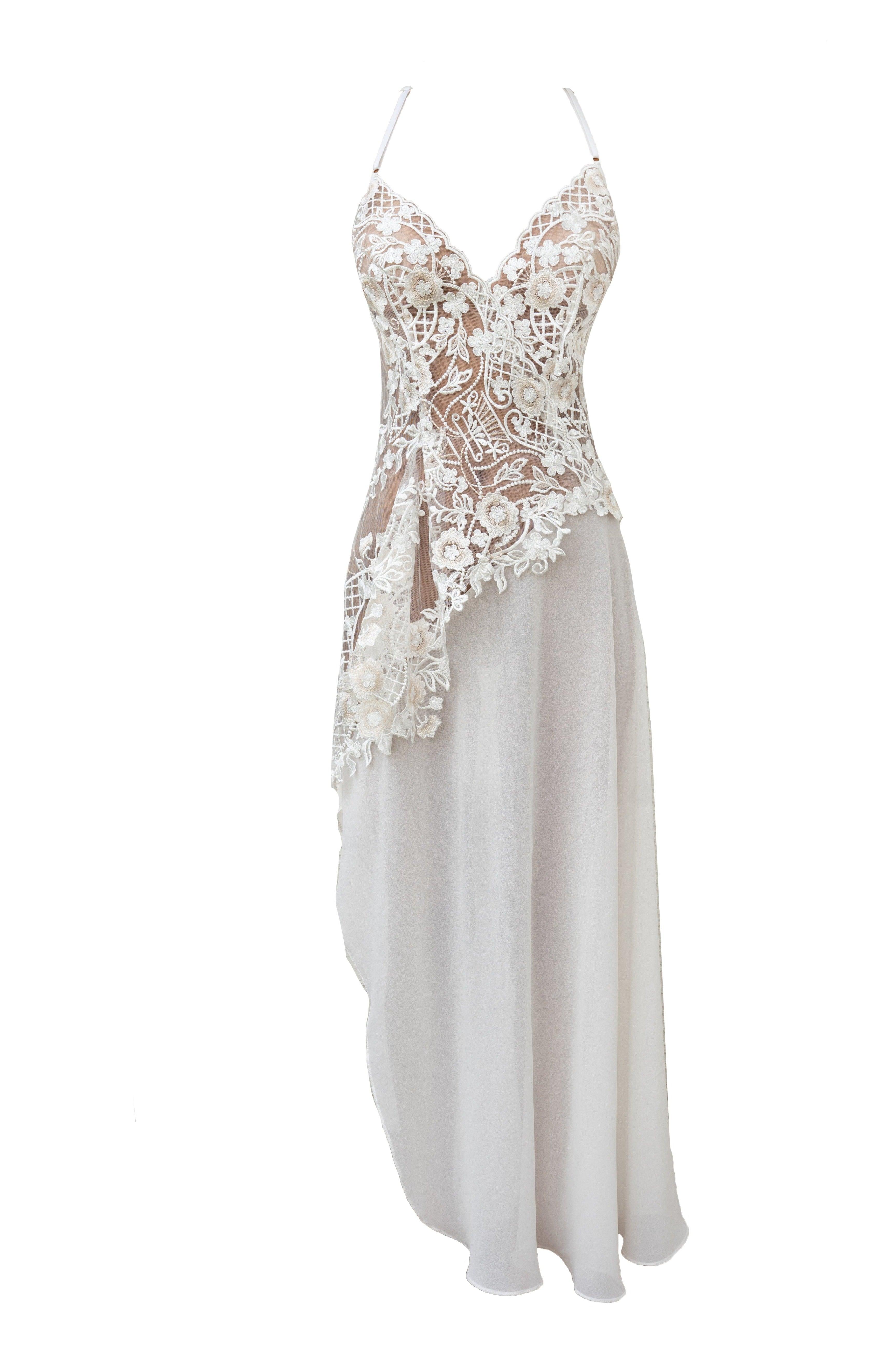 Resilience Embroidered Long Gown - Carol Coelho Intimates