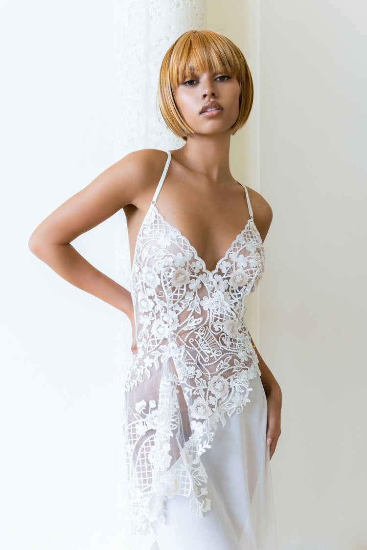 Resilience Embroidered Long Gown - Carol Coelho Intimates